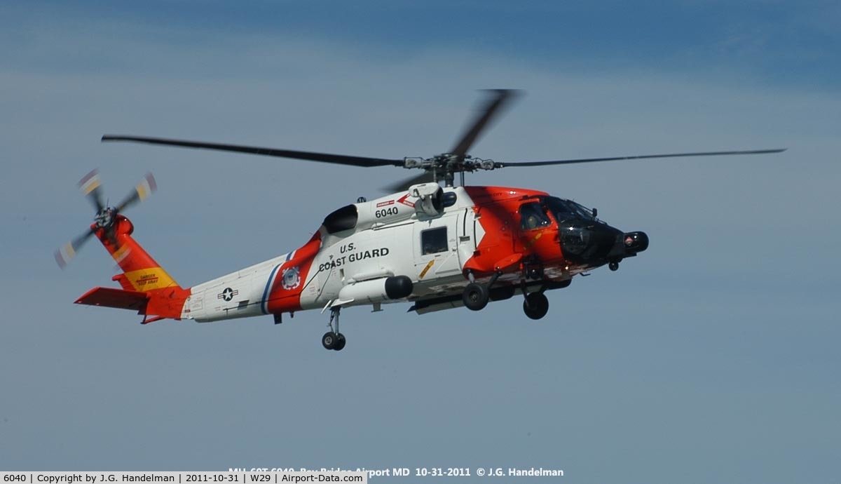 6040, Sikorsky MH-60T Jayhawk C/N 70.2281, Over Bay Bridge Airport MD