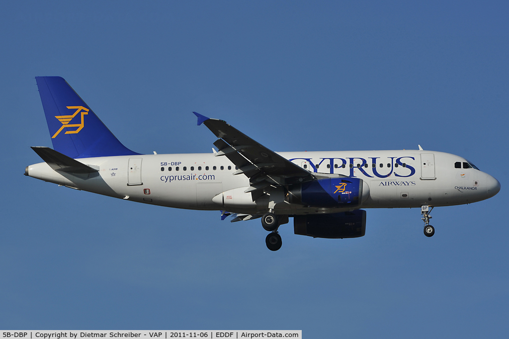 5B-DBP, 2002 Airbus A319-132 C/N 1768, Cyprus Airways Airbus A319