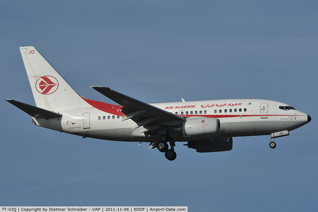 7T-VJQ, 2002 Boeing 737-6D6 C/N 30209, Air Algerie Boeing 737-600