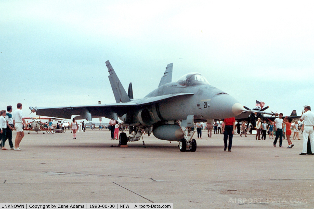 UNKNOWN, Miscellaneous Various C/N unknown, F/A-18 of VX-4 (or VX-9) at the 1990 Carswell AFB Airshow.