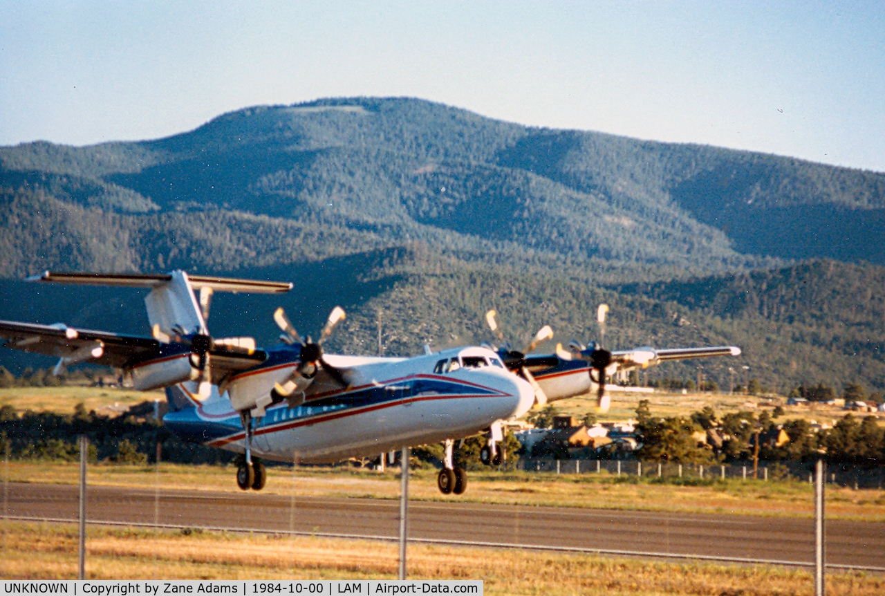 UNKNOWN, Airliners Various C/N Unknown, Unknown Dash-7 departing Los Alamos, NM