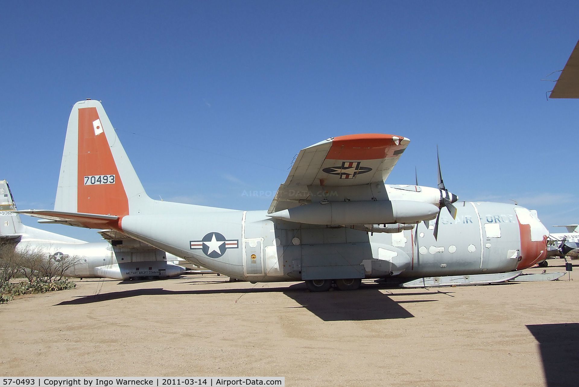 57-0493, 1957 Lockheed C-130D Hercules C/N 182-3200, Lockheed C-130D Hercules at the Pima Air & Space Museum, Tucson AZ