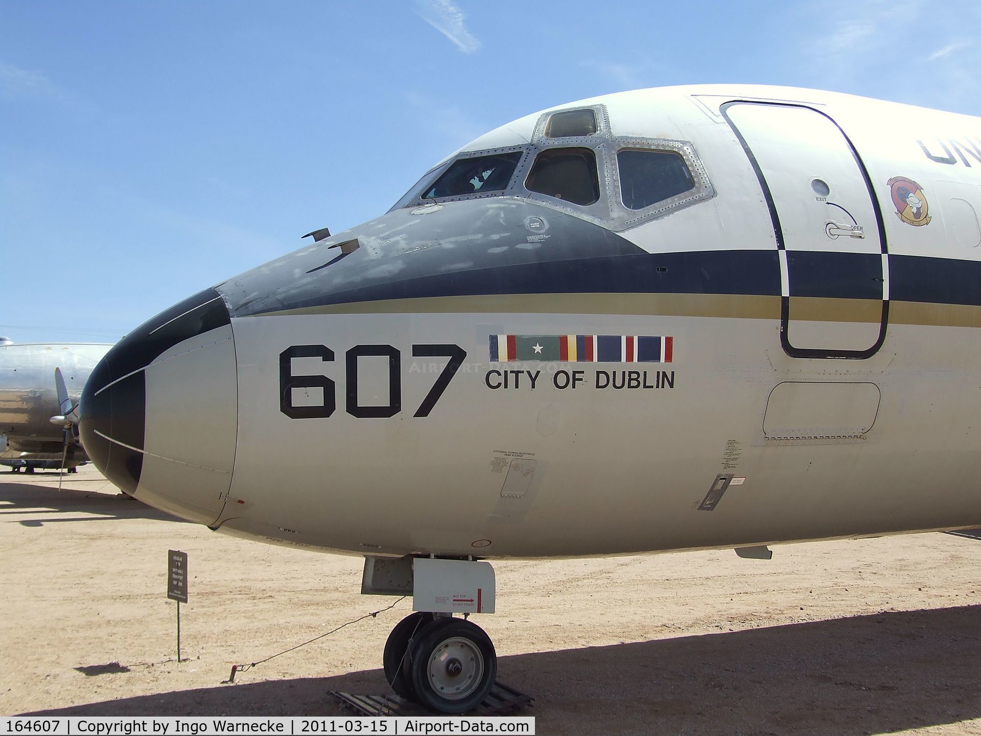 164607, 1972 McDonnell Douglas C-9B Skytrain II C/N 47428, McDonnell Douglas C-9B Skytrain II (minus engines) at the Pima Air & Space Museum, Tucson AZ