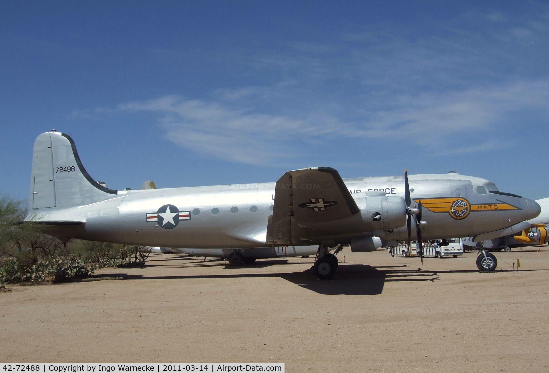 42-72488, Douglas C-54D Skymaster C/N 10593/324, Douglas C-54D Skymaster at the Pima Air & Space Museum, Tucson AZ