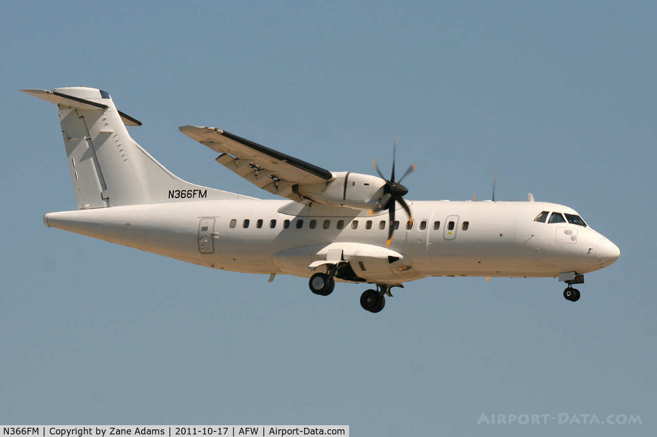 N366FM, 1997 ATR 42-500 C/N 549, Landing at Alliance Airport - Fort Worth, TX