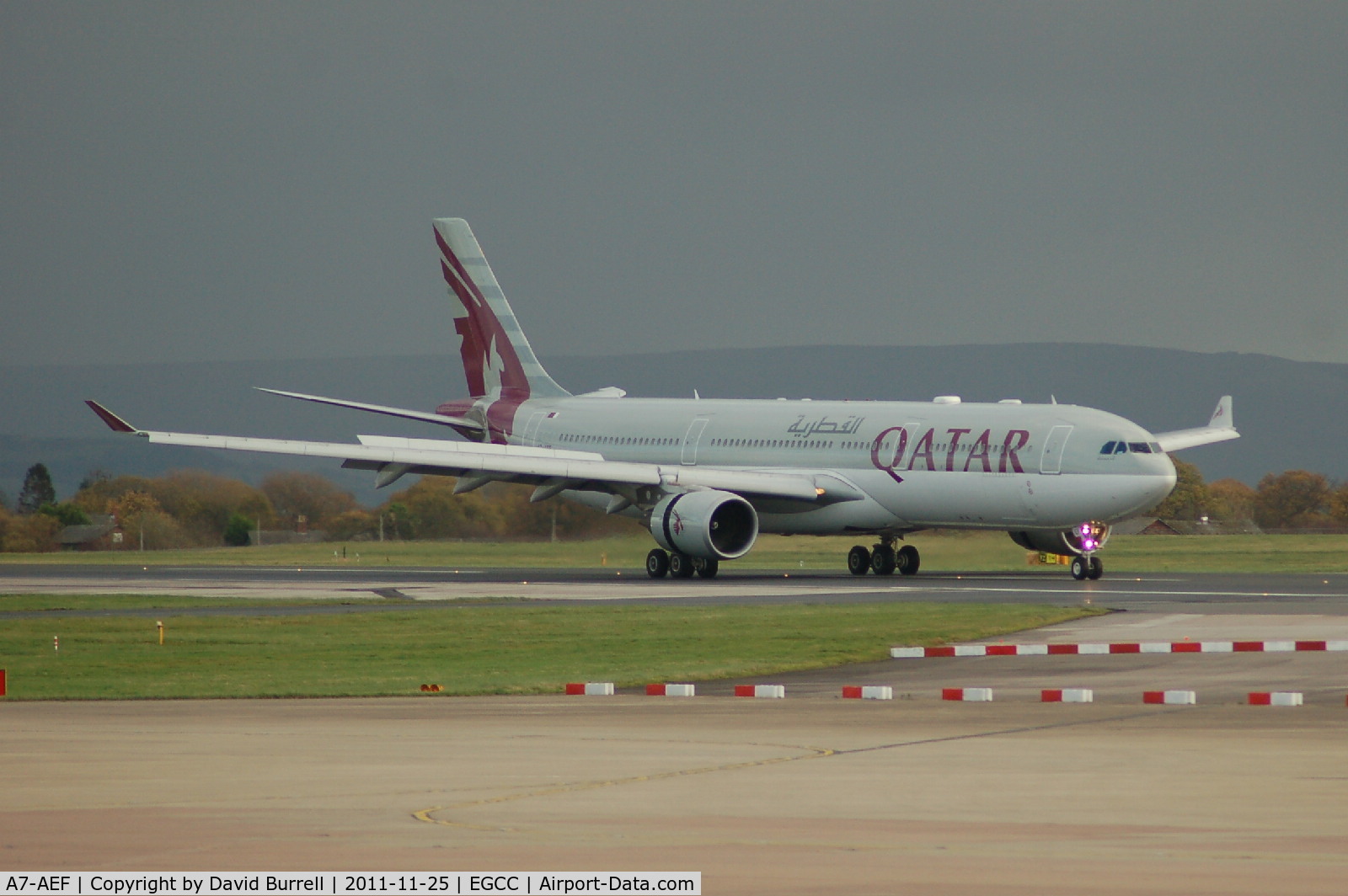A7-AEF, 2006 Airbus A330-302 C/N 721, Qatar Airlines Airbus A330-302 Landing Manchester Airport.