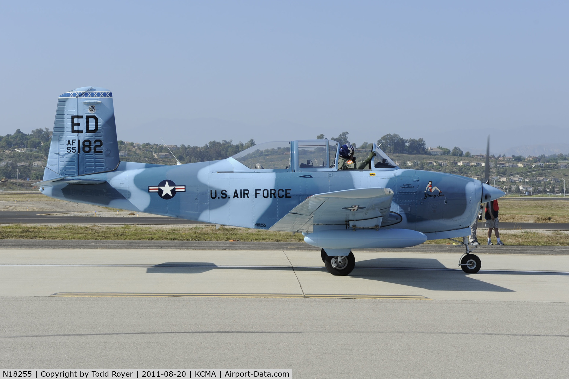 N18255, 1955 Beech A45 C/N G-739, Camarillo Airshow 2011