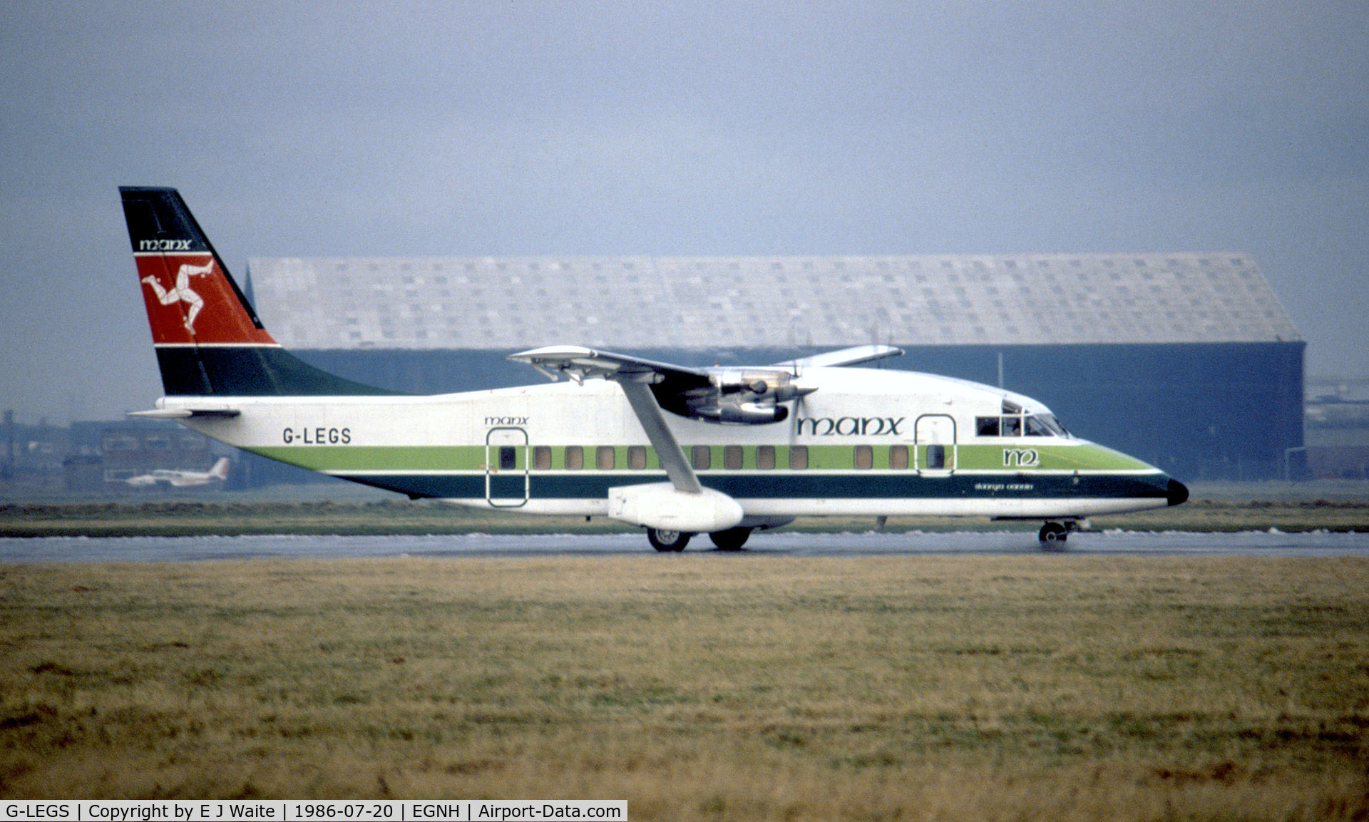 G-LEGS, 1984 Short 360-100 C/N SH.3637, Operating out of Blackpool to Isle of Man