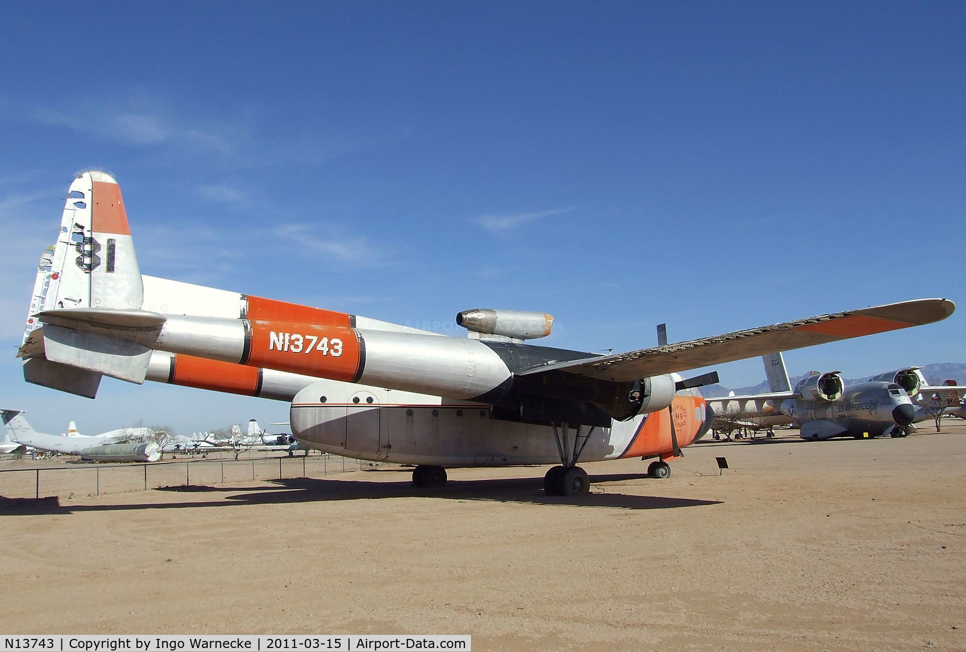N13743, 1949 Fairchild C-119C Flying Boxcar C/N 10369, Fairchild C-119C Flying Boxcar at the Pima Air & Space Museum, Tucson AZ