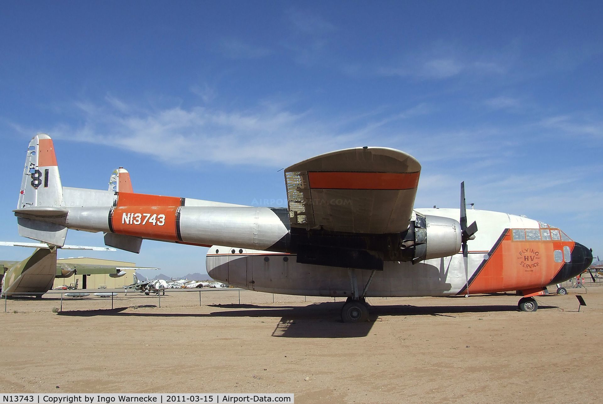 N13743, 1949 Fairchild C-119C Flying Boxcar C/N 10369, Fairchild C-119C Flying Boxcar at the Pima Air & Space Museum, Tucson AZ