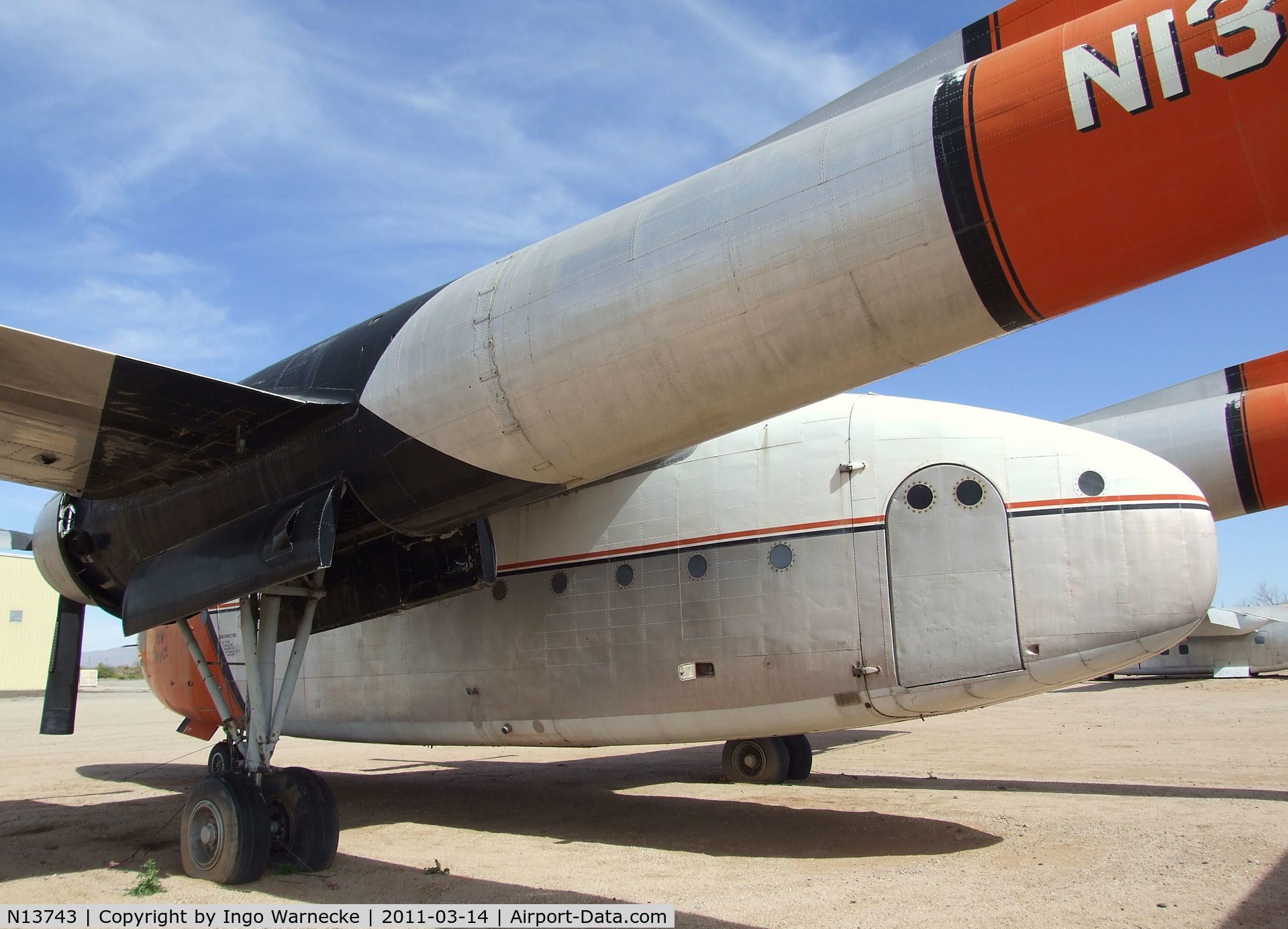 N13743, 1949 Fairchild C-119C Flying Boxcar C/N 10369, Fairchild C-119C Flying Boxcar at the Pima Air & Space Museum, Tucson AZ