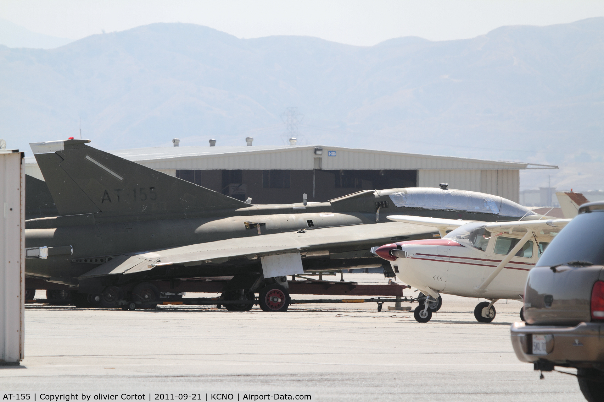 AT-155, 1972 Saab TF-35 Draken C/N 35-1155, Now at the Chino Airport, seems to be in flyable condition.