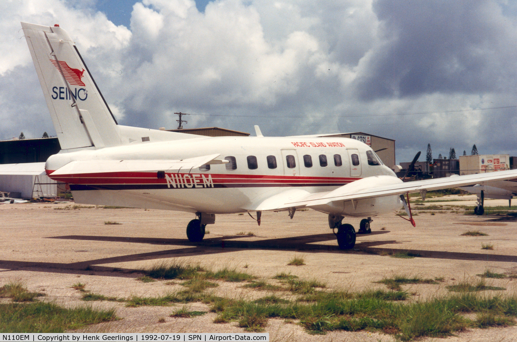 N110EM, 1982 Embraer EMB-110P1 Bandeirante C/N 110.426, Pacific Island Aviation - Saipan