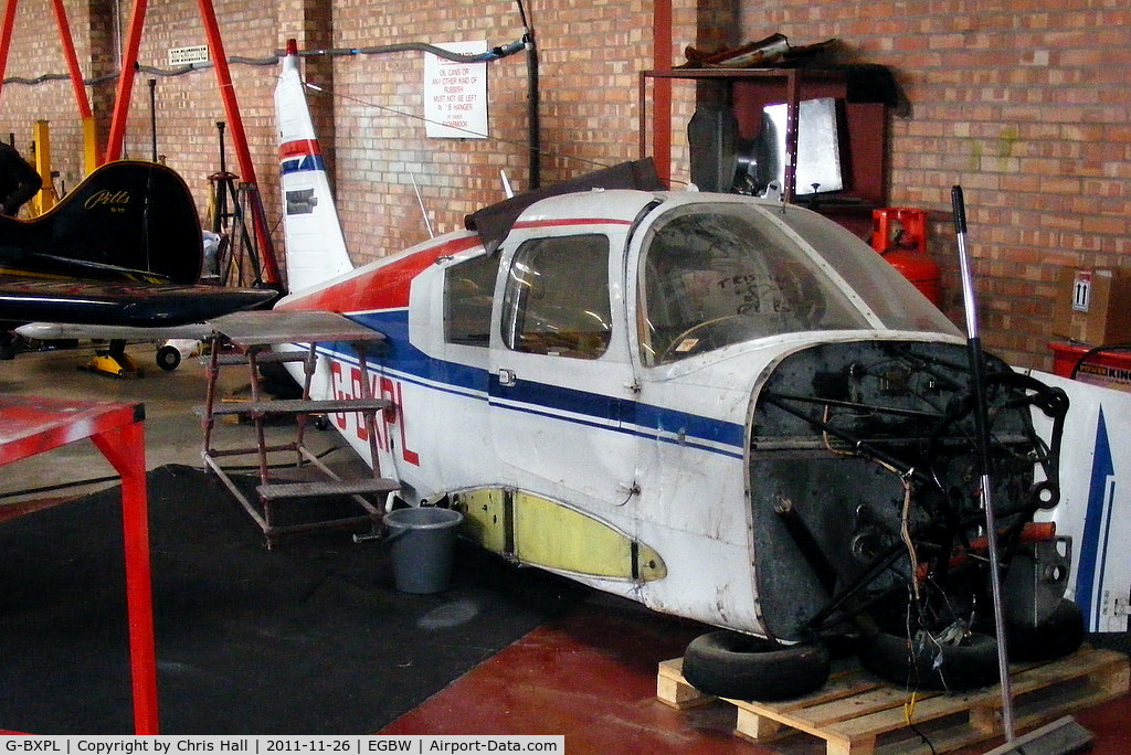 G-BXPL, 1968 Piper PA-28-140 Cherokee C/N 28-24560, written off at Wellsbourne 10/12/2010 when the pilot experienced a loss in engine power and made a forced landing. The aircraft had been involved in a similar incident at Bournemouth Airport on 22/07/1999.