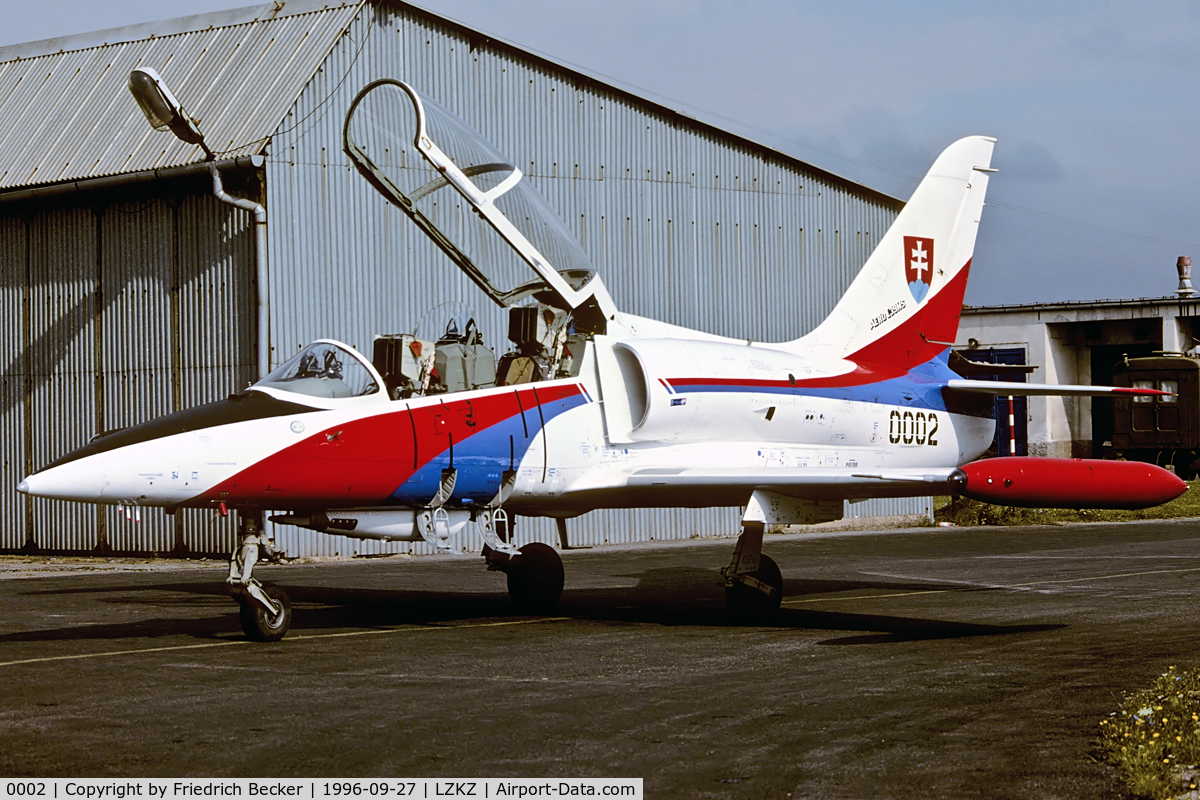 0002, 1990 Aero L-39MS Albatros C/N 040002, parked at Kosice