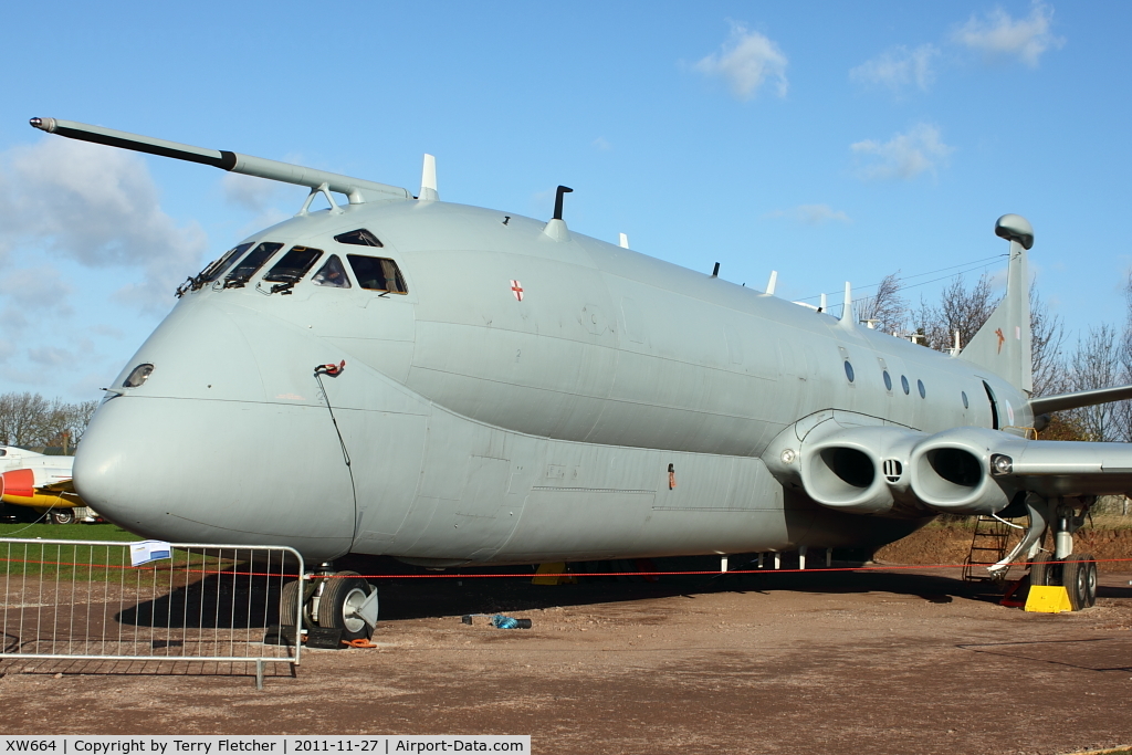 XW664, 1971 Hawker Siddeley Nimrod R.1 C/N 8039, Exhibited at the Aeropark Museum at East Midlands Airport