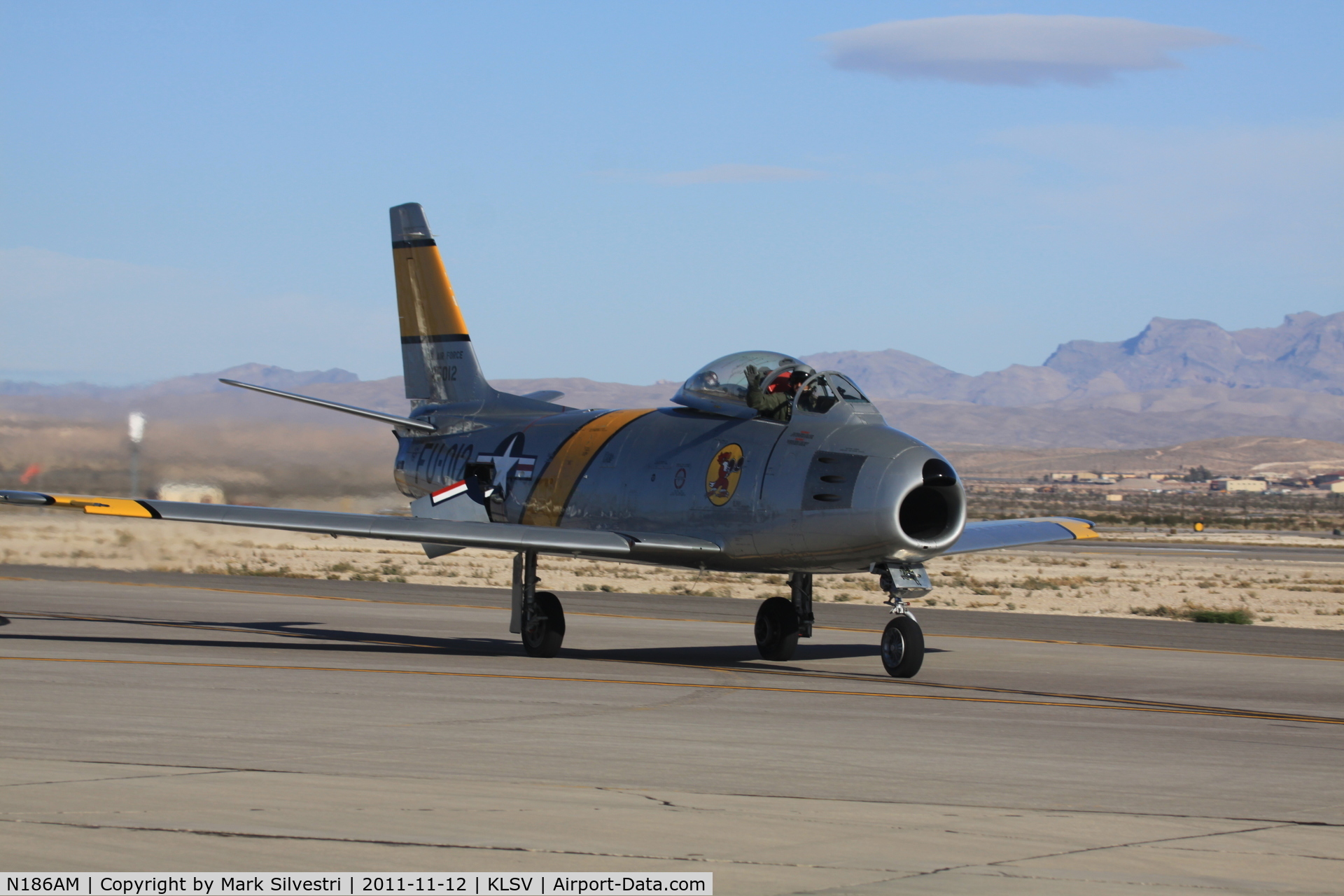 N186AM, 1952 North American F-86F Sabre C/N 191-708, Aviation Nation 2011