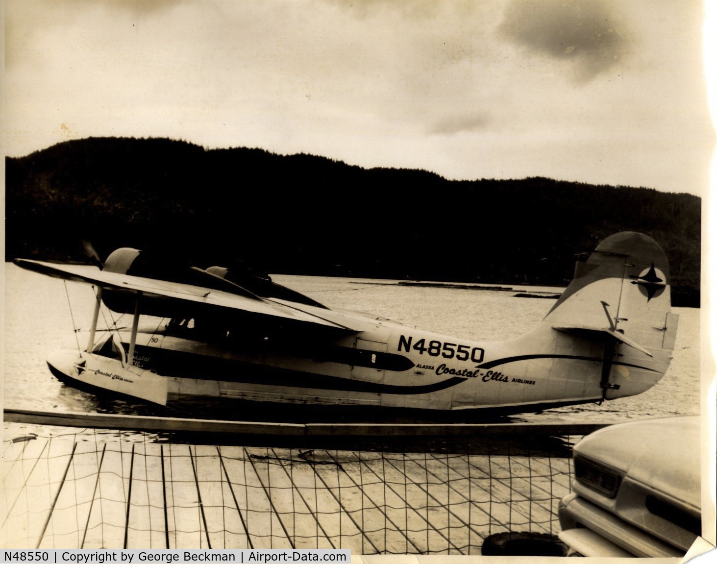 N48550, 1939 Grumman G-21A Goose C/N 1061, This was taken in Thorne Bay Alaska, 1964. Thorne Bay was then the major logging camp for Ketchican Pulp Company. I worked as a camp flunky and lugged a 4X5 Speed Graphic around.
