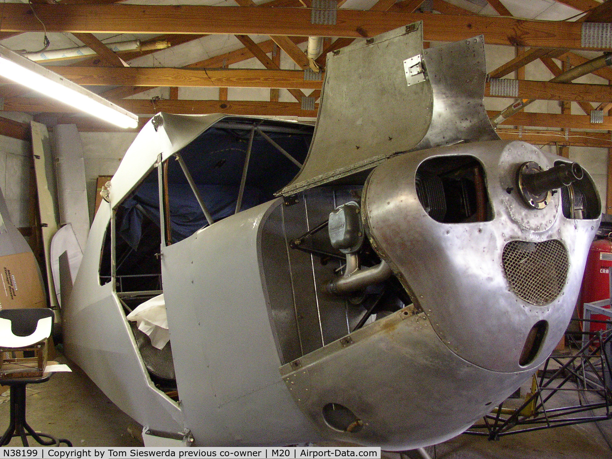 N38199, 1941 Piper J4E C/N 4-1563, N38199     in process of restoration in 2006 in Leitchfield, KY