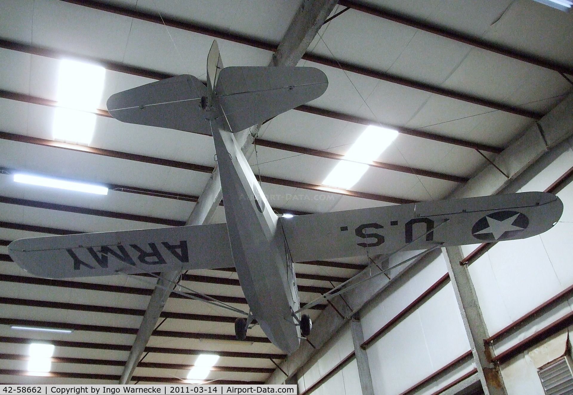 42-58662, 1942 Taylorcraft TG-6 C/N Not found, Taylorcraft DC-65 (converted to TG-6) at the Pima Air & Space Museum, Tucson AZ
