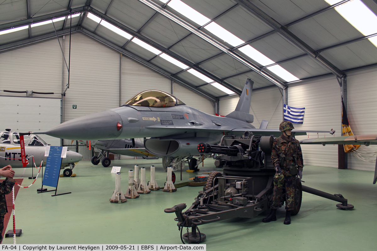 FA-04, SABCA F-16A Fighting Falcon C/N 6H-4, Preserved at the Florennes Airbase Museum