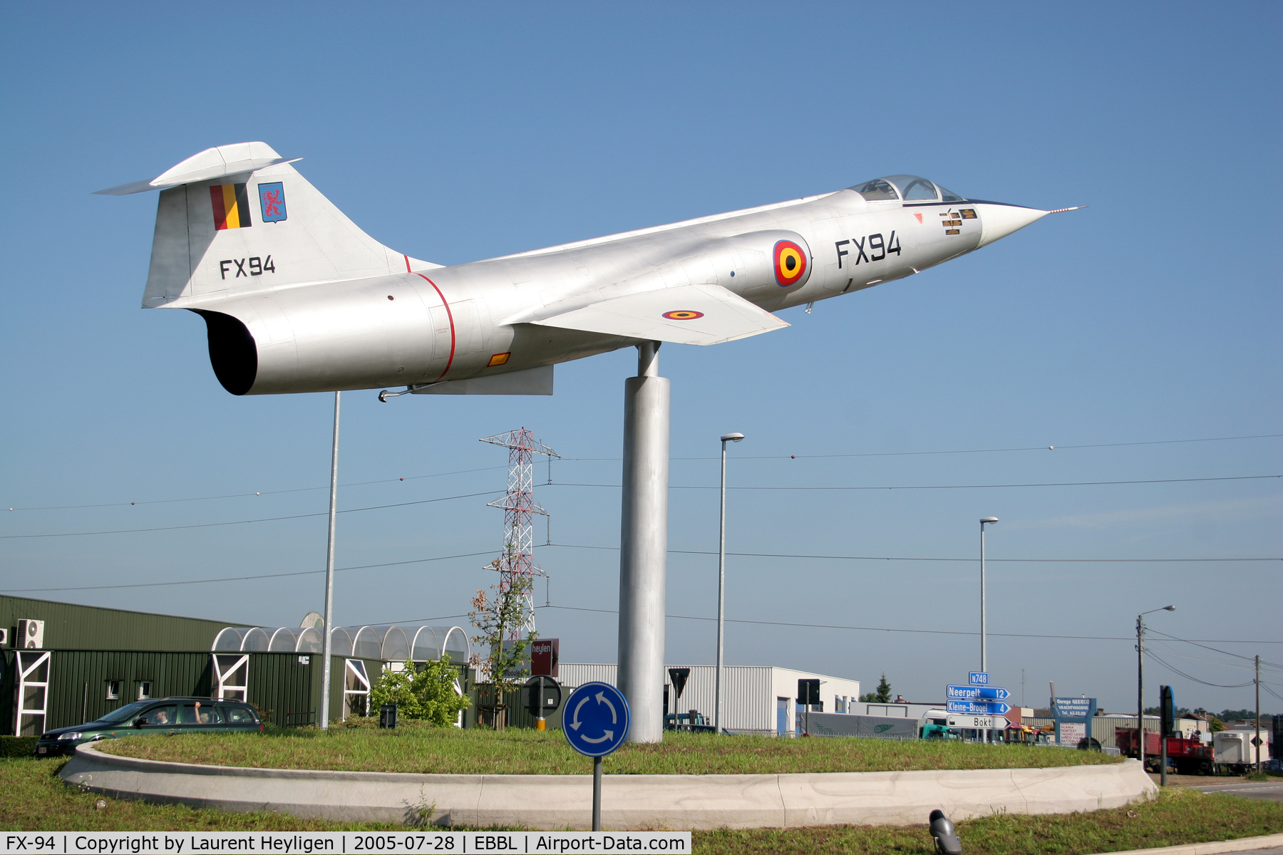 FX-94, Lockheed F-104G Starfighter C/N 683-9164, Preserved on a roundabout near Kleine Brogel airbase