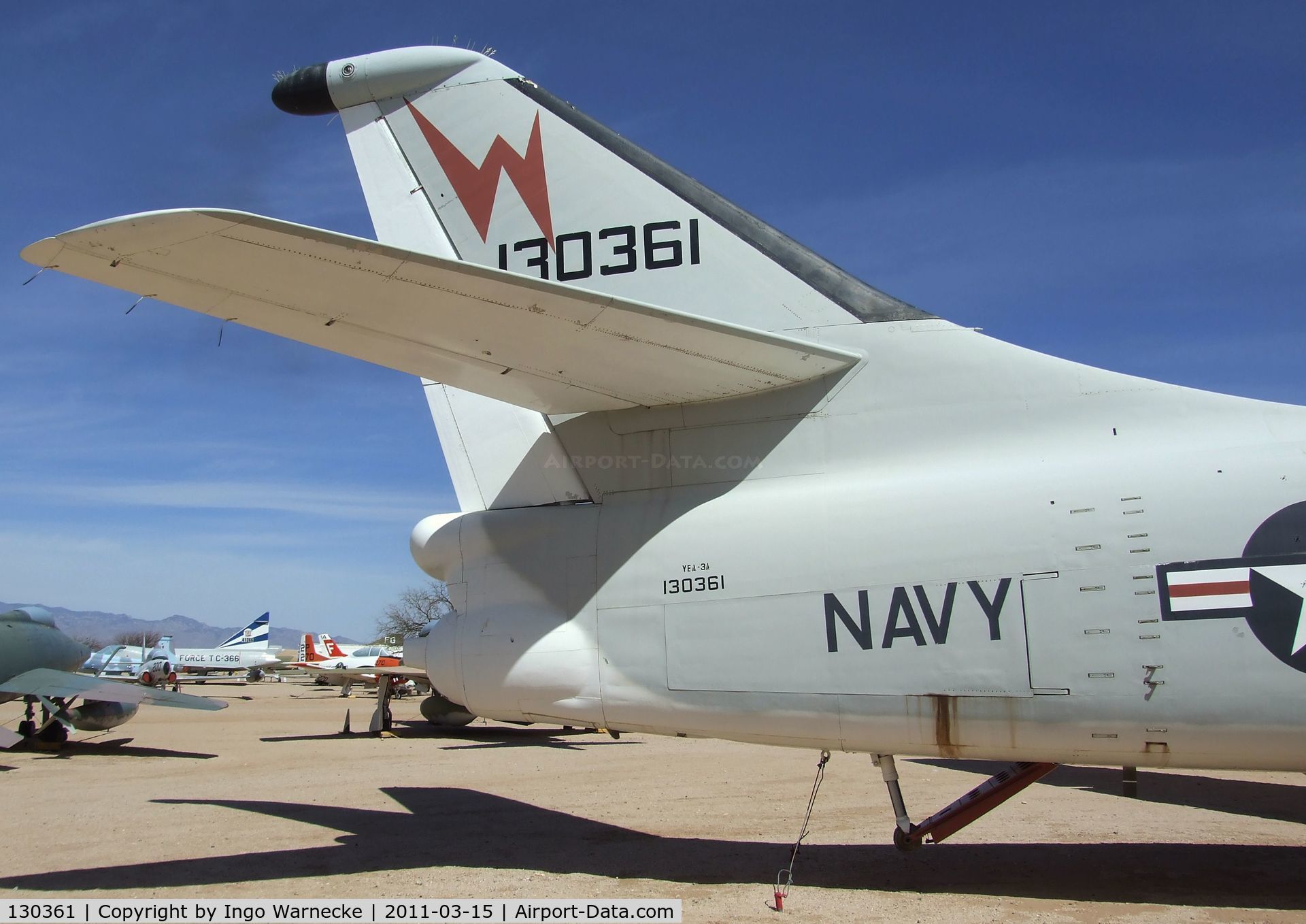 130361, Douglas YEA-3A Skywarrior C/N 9262, Douglas YEA-3A Skywarrior at the Pima Air & Space Museum, Tucson AZ