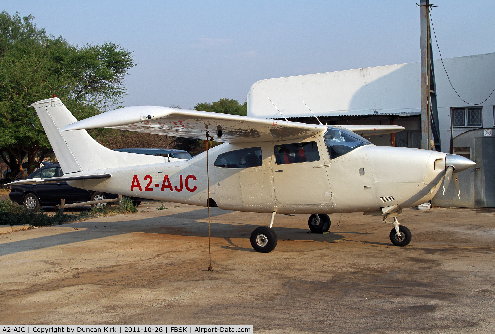 A2-AJC, Cessna 210L Centurion C/N 21060321, Late evening shot on Gaborone ramp