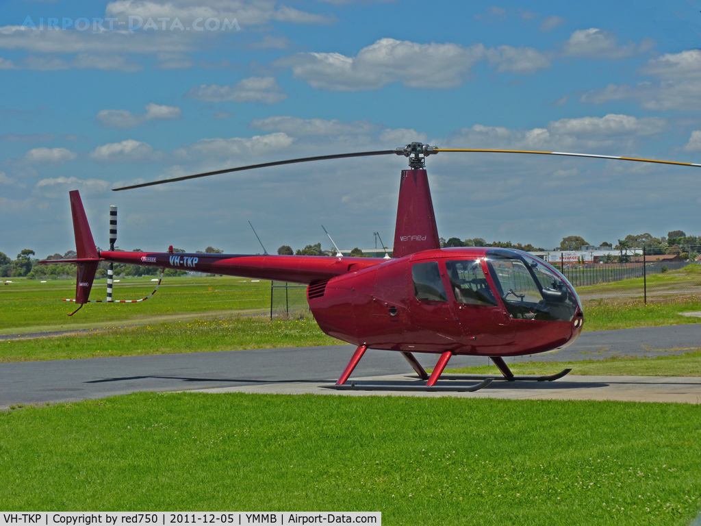 VH-TKP, 2007 Robinson R44 II C/N 11857, Robinson R44 VH-TKP at Moorabbin  -  nice colour!