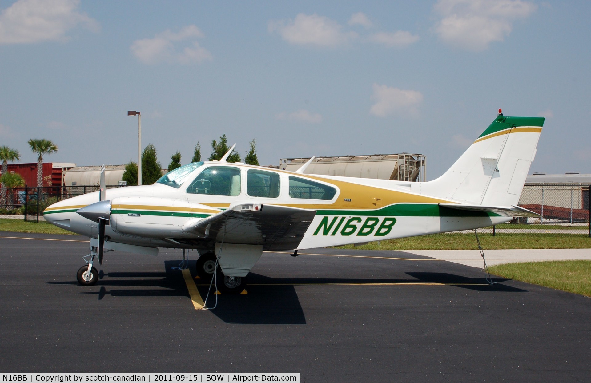 N16BB, 1974 Beech 95-B55 (T42A) Baron C/N TC-1749, 1974 Beech B55 N16BB at Bartow Municipal Airport, Bartow, FL