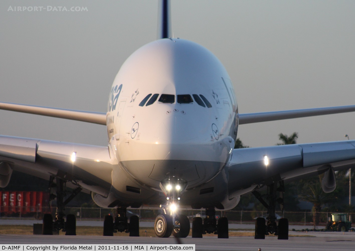 D-AIMF, 2011 Airbus A380-841 C/N 066, Lufthansa A380 head on