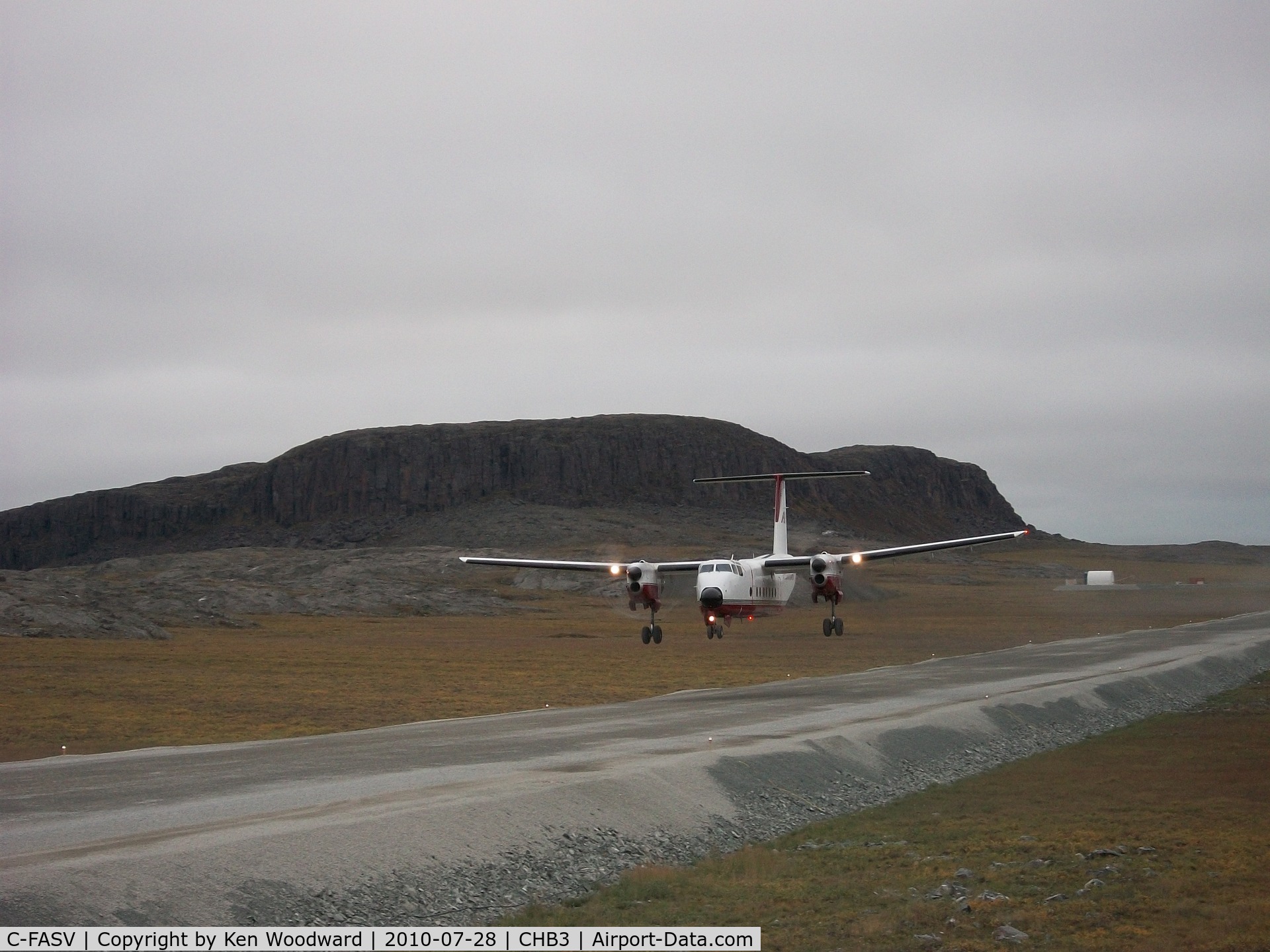 C-FASV, 1979 De Havilland Canada DHC-5A Buffalo C/N 95A, C-FASV departing CHB3