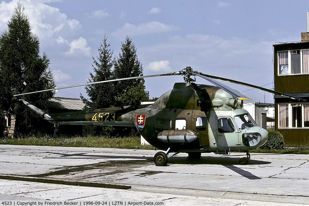 4523, Mil (PZL-Swidnik) MI-2 C/N 534523125, parked at Trencin