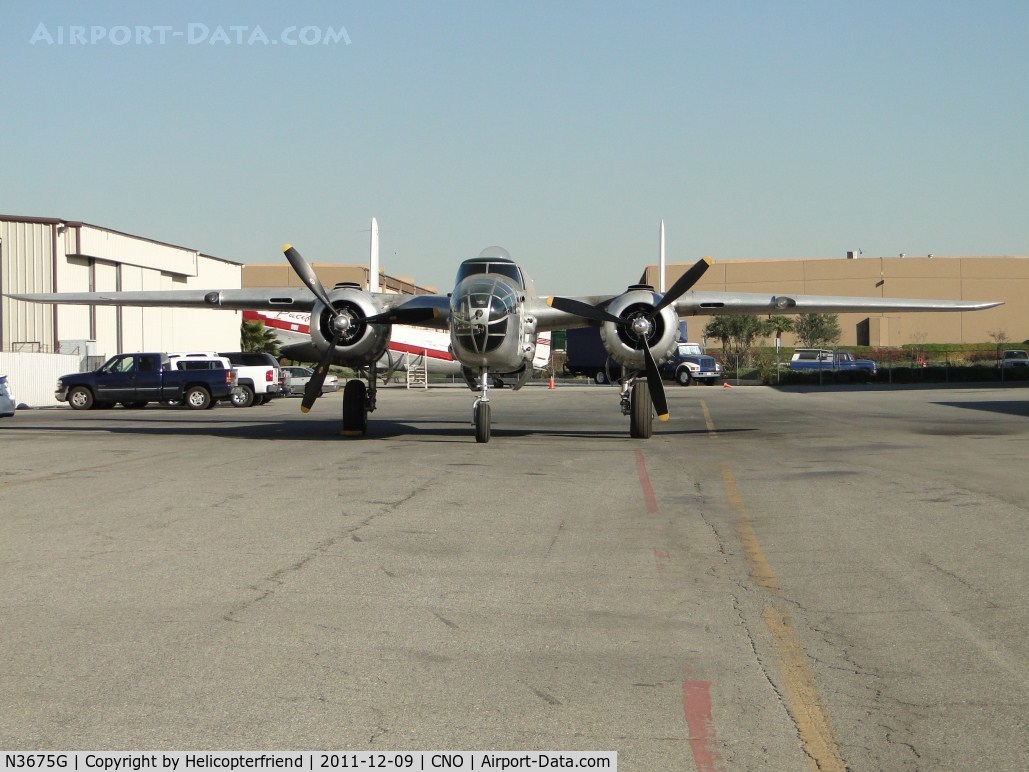 N3675G, 1944 North American B-25J Mitchell Mitchell C/N 108-33698, Parked south of Planes Of Fame Air Museum, Chino