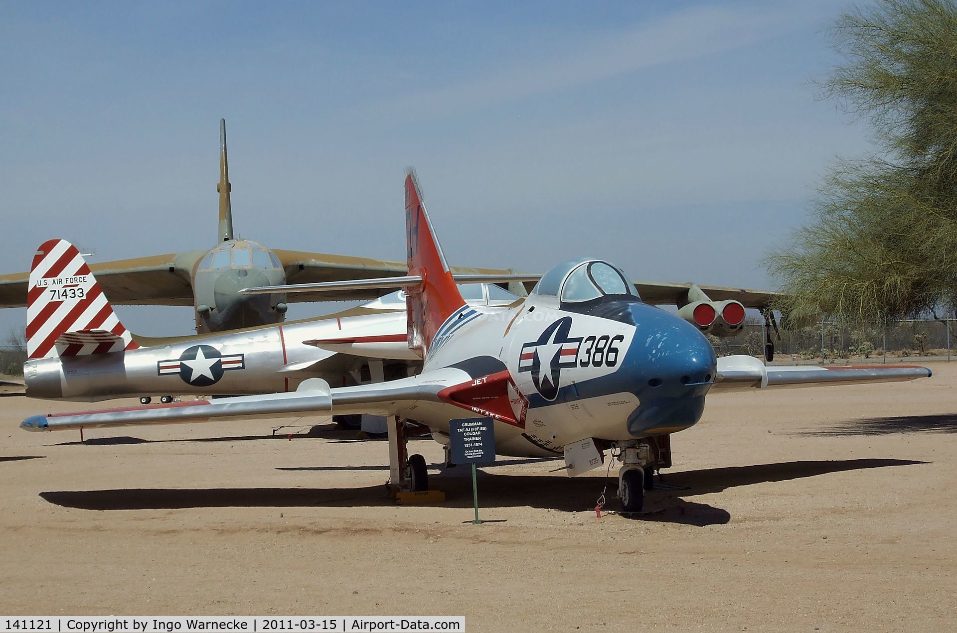 141121, Grumman TAF-9J Cougar C/N 368C, Grumman TAF-9J (F9F-8B) Cougar at the Pima Air & Space Museum, Tucson AZ