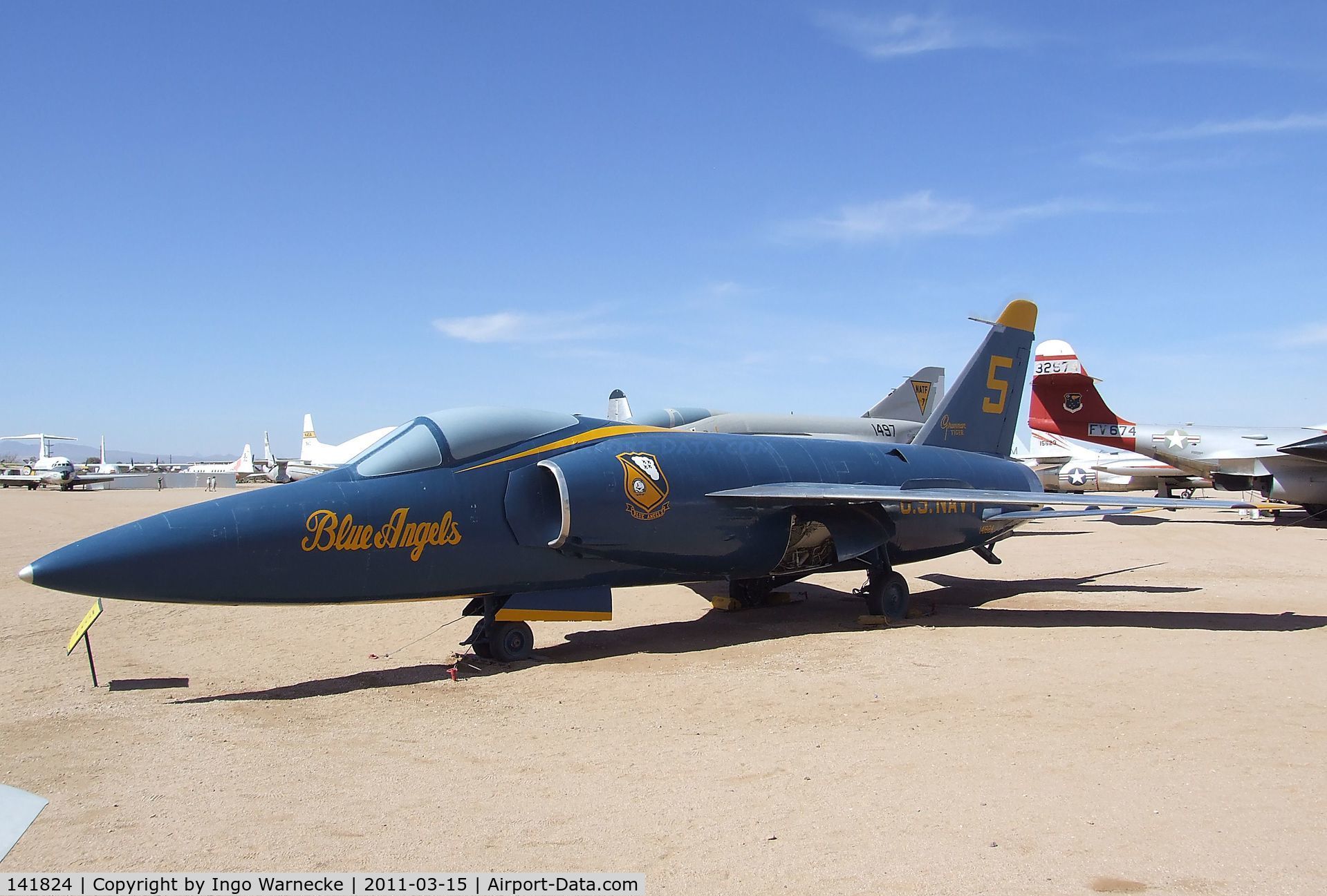 141824, Grumman F11F-1 Tiger C/N 141, Grumman F11F-1 Tiger at the Pima Air & Space Museum, Tucson AZ