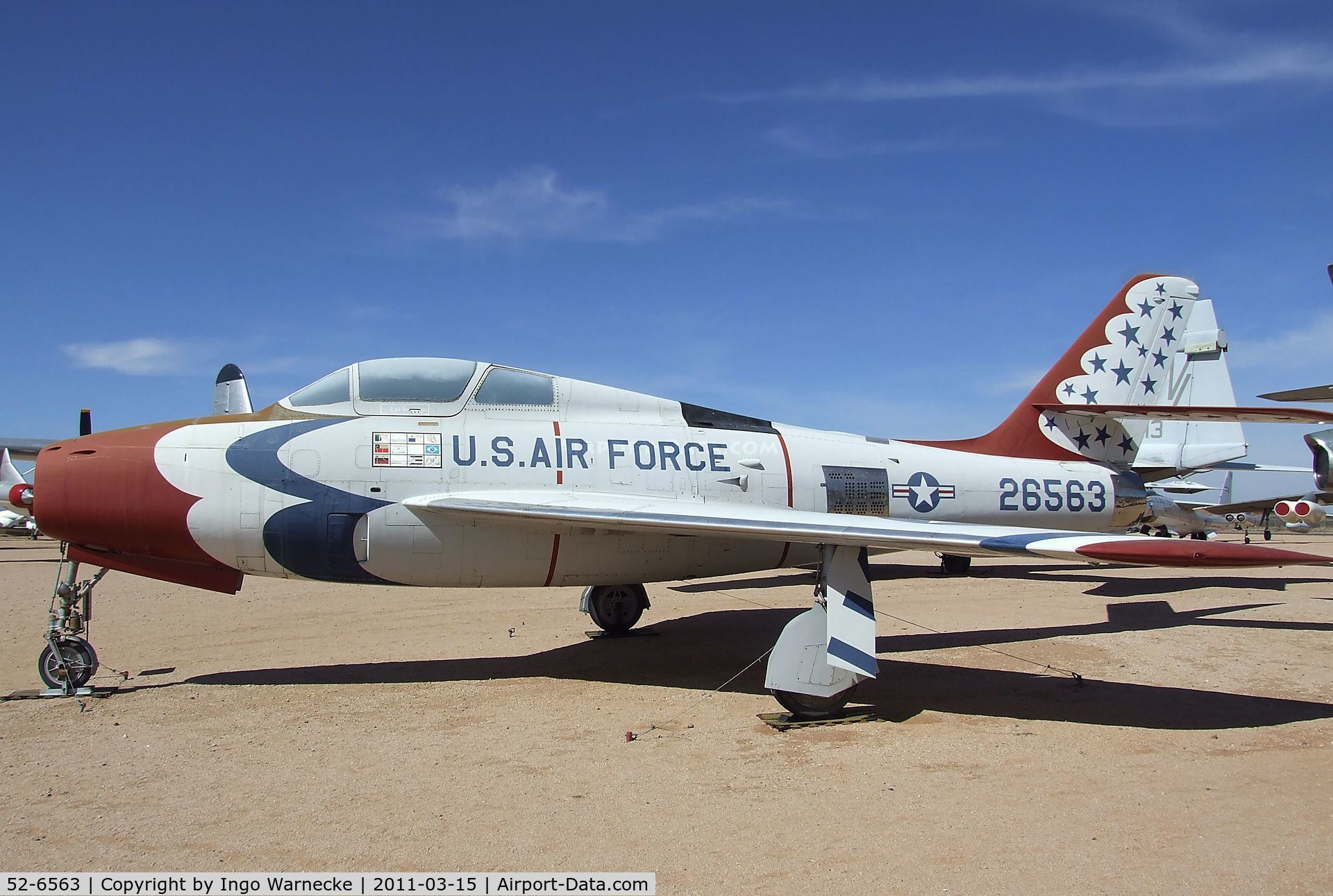 52-6563, Republic F-84F Thunderstreak C/N Not found 52-6563, Republic F-84F Thunderstreak at the Pima Air & Space Museum, Tucson AZ