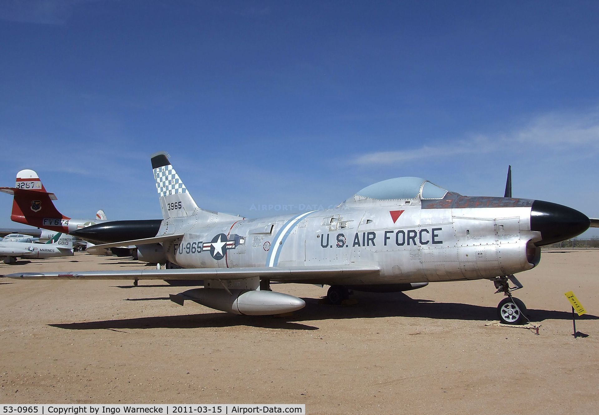 53-0965, 1953 North American F-86L Sabre C/N 201-409, North American F-86L Sabre at the Pima Air & Space Museum, Tucson AZ