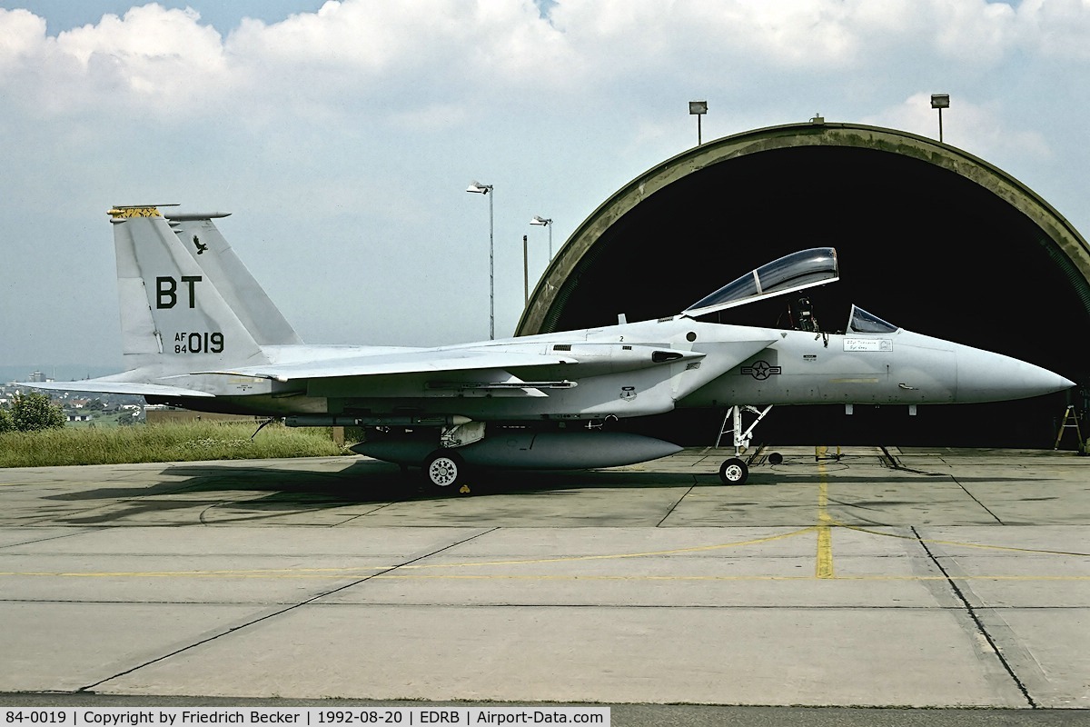 84-0019, 1984 McDonnell Douglas F-15C Eagle C/N 0929/C322, 53rd FS at Bitburg AB