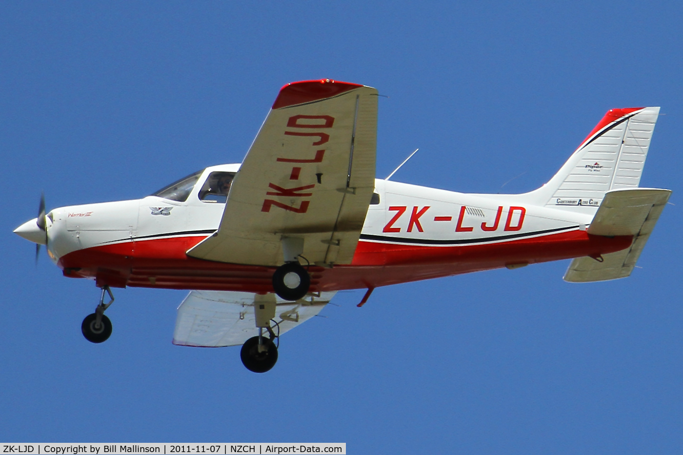 ZK-LJD, 2008 Piper PA-28-161 Cherokee Warrior II C/N 2842308, finals to Grass 02