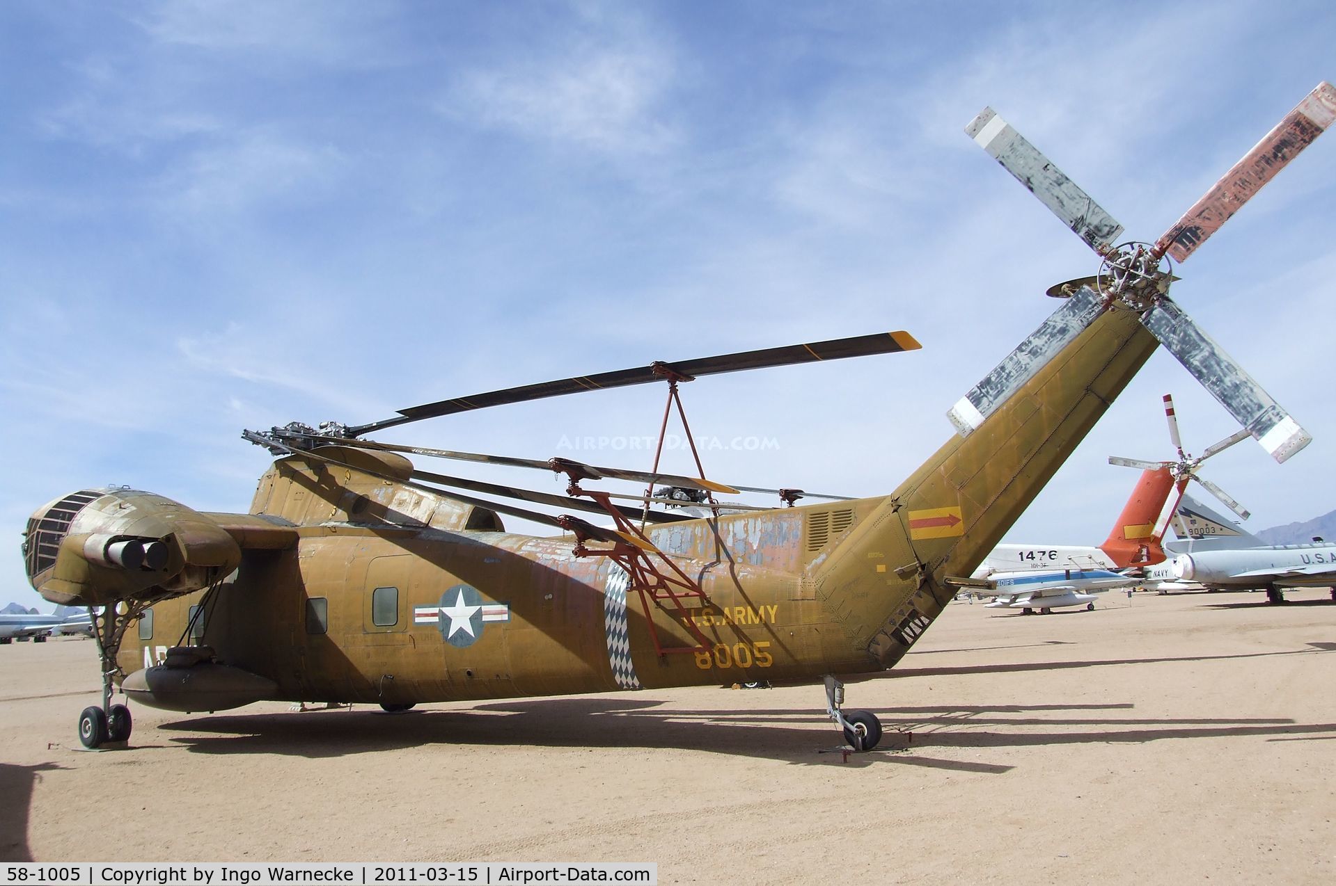 58-1005, 1958 Sikorsky CH-37B Mojave C/N 17850, Sikorsky CH-37B Mojave at the Pima Air & Space Museum, Tucson AZ