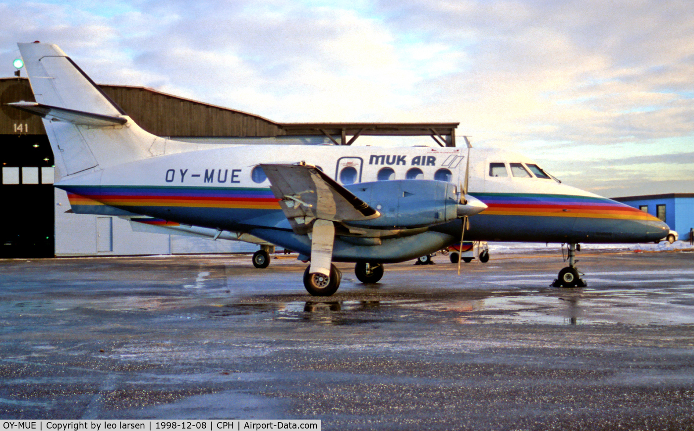 OY-MUE, 1987 British Aerospace BAe-3102 Jetstream 31 C/N 758, Copenhagen Kastrup 8.12.98