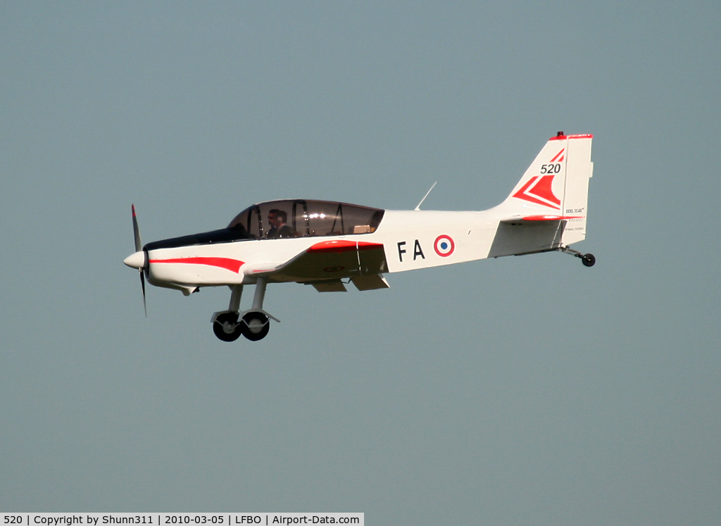 520, Jodel D-140R Abeille C/N 520, C/n 520 - Landing rwy 32R for the CEV area...