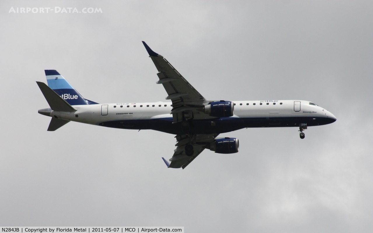 N284JB, 2008 Embraer 190AR (ERJ-190-100IGW) C/N 19000144, Sincerely Blue