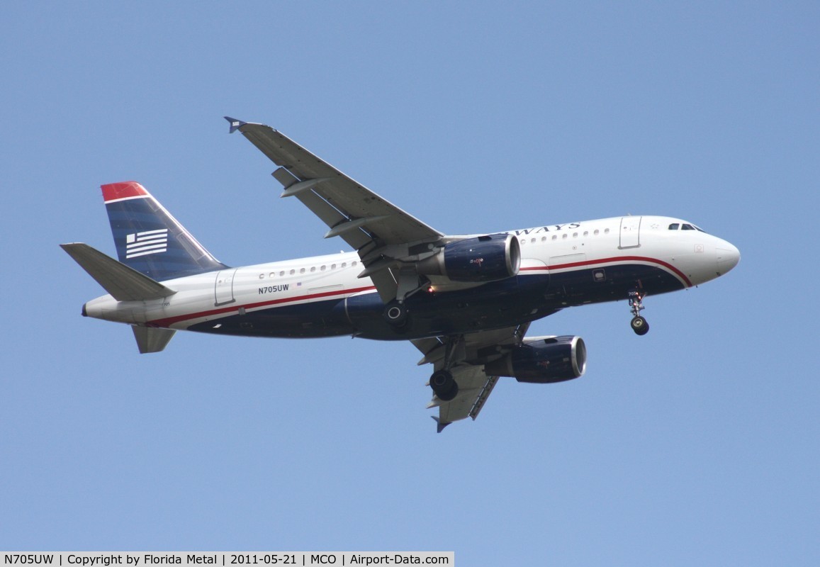 N705UW, 1998 Airbus A319-112 C/N 0929, US Airways A319