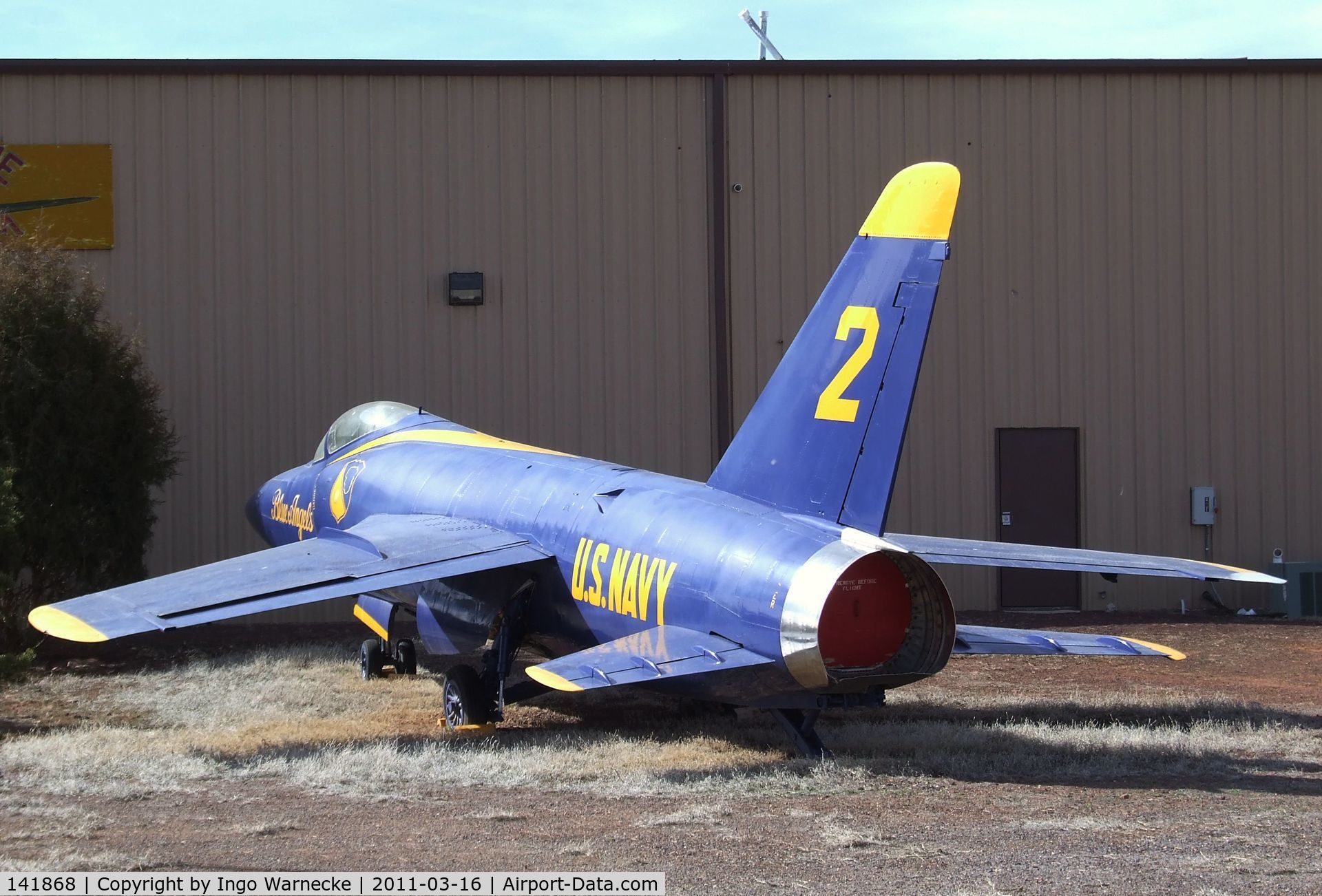 141868, Grumman F-11A Tiger C/N 185, Grumman F-11A (F11F-1) Tiger at the Planes of Fame Air Museum, Valle AZ