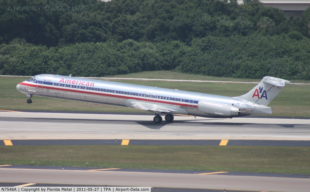 N7546A, 1990 McDonnell Douglas MD-82 (DC-9-82) C/N 53028, American MD-82 - I got a pic of this plane a week earlier at MCO