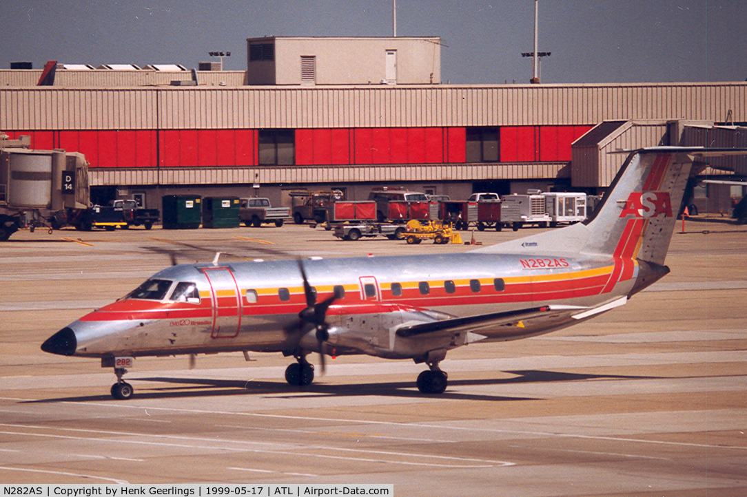 N282AS, 1991 Embraer EMB-120ER Brasilia C/N 120.226, ASA , Brasilia