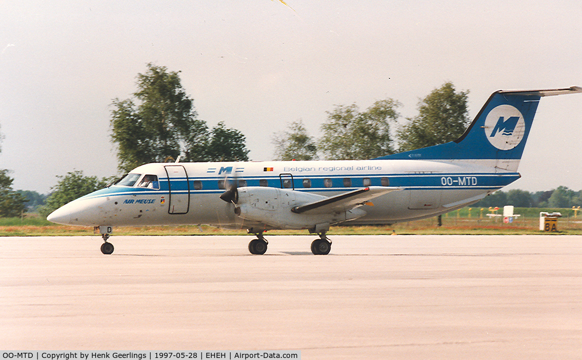 OO-MTD, 1990 Embraer EMB-120ER Brasilia C/N 120213, Air Meuse , Belgian regional airline