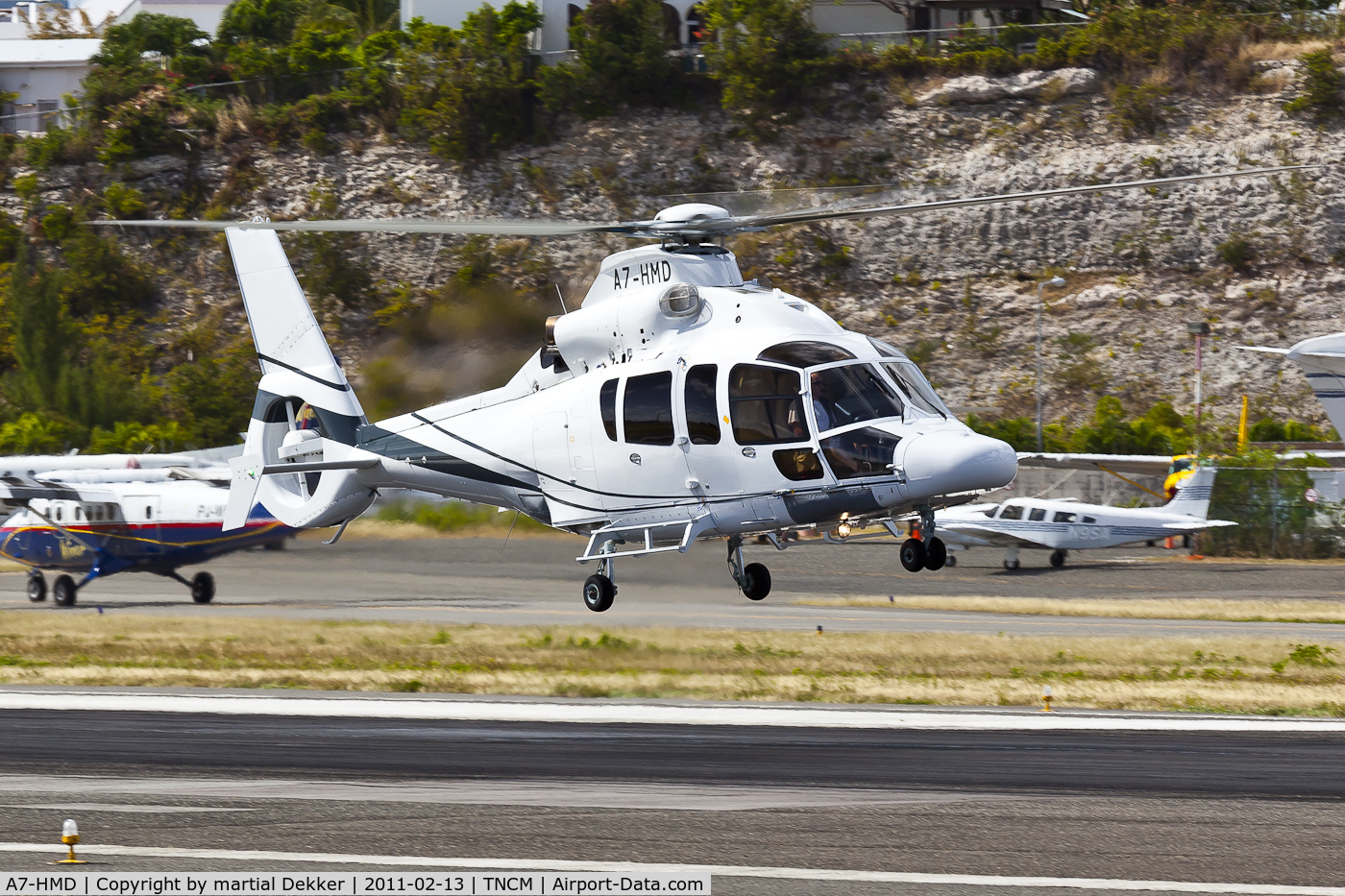 A7-HMD, 2009 Eurocopter EC-155B-1 C/N 6850, take off